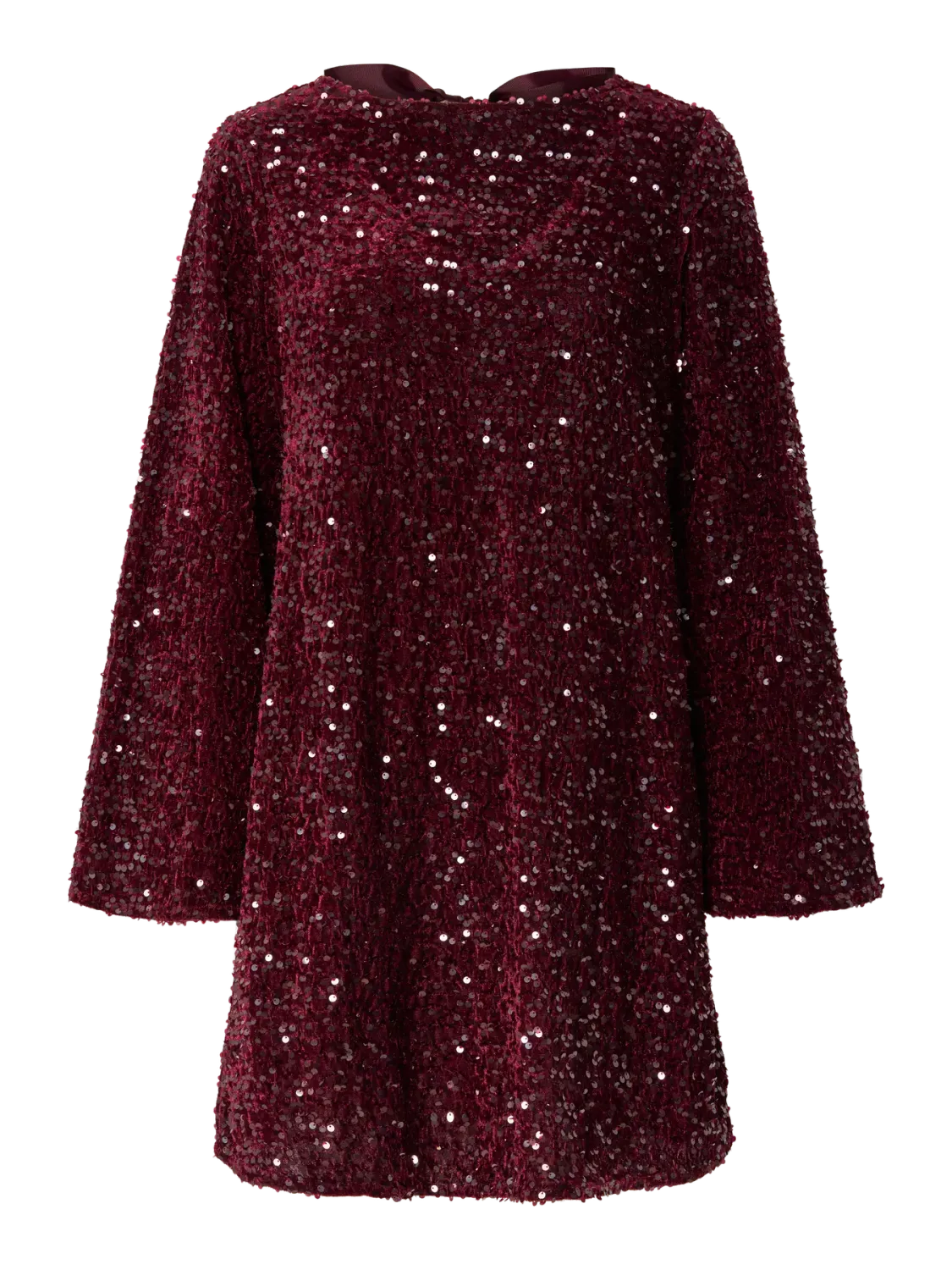 Glitterjurk - KAM - pailletten bordeaux