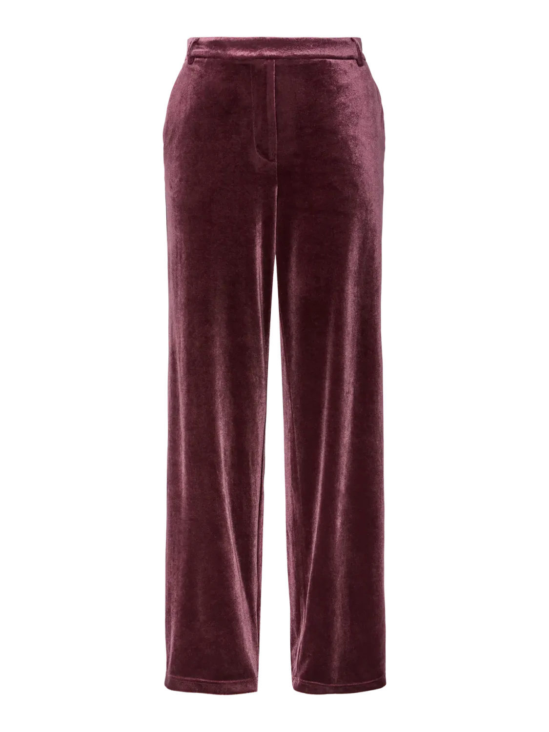 Wijde velours broek - BOSELLA - bordeaux