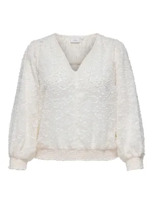 + Top / blouse - OTTA - parelmoer