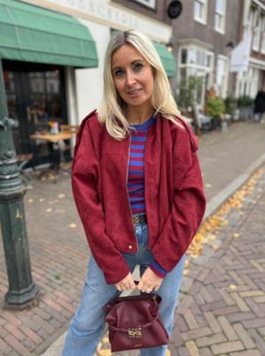 Bomber blazer - AXELLE - wijnrood