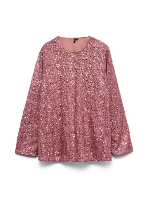 + Top met pailletten - NAJA - oudroze + Top met pailletten - NAJA - oudroze