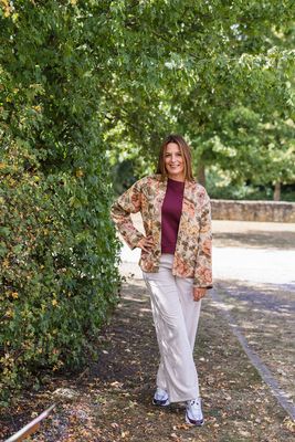 Kimono vest - PENNY - rose print