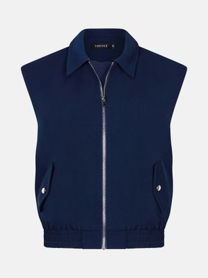 Waistcoat / mouwloze gilet - DANIELLE - donkerblauw Waistcoat / mouwloze gilet - DANIELLE - donkerblauw