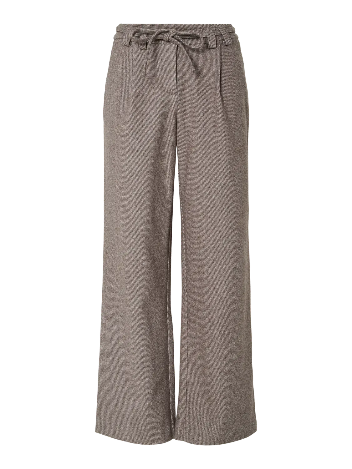 Wijde broek - RILEY - bruin melange Wijde broek - RILEY - bruin melange