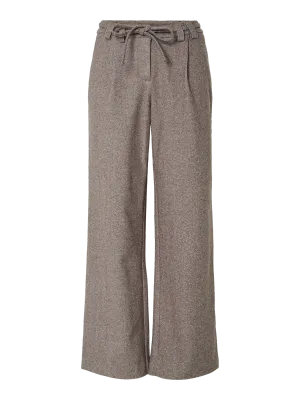 Wijde broek - RILEY - bruin melange Wijde broek - RILEY - bruin melange