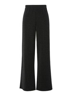 Wijde glitter broek - JINA - zwart Wijde glitter broek - JINA - zwart