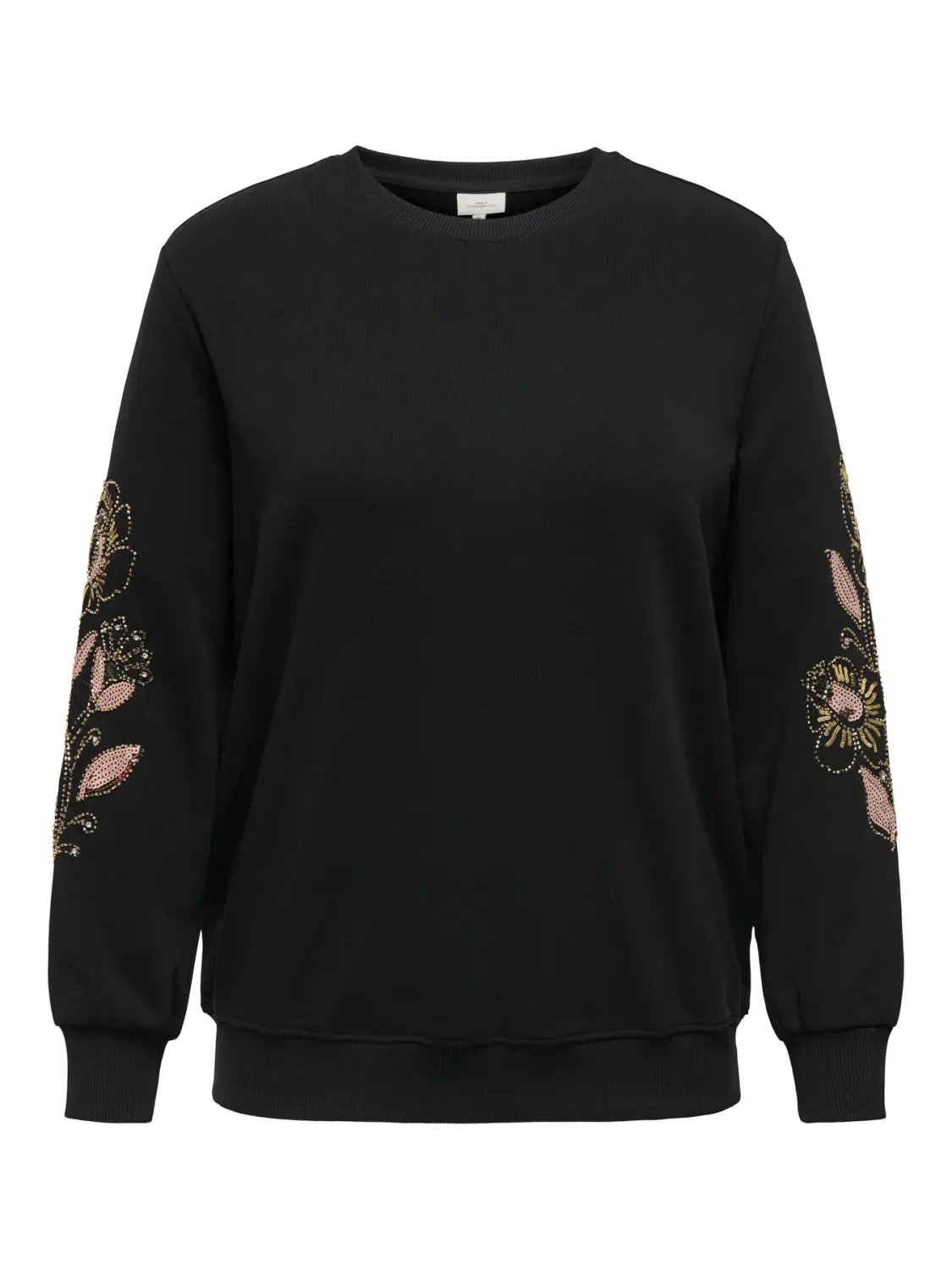 + Sweater met pareltjes - TERESA - zwart