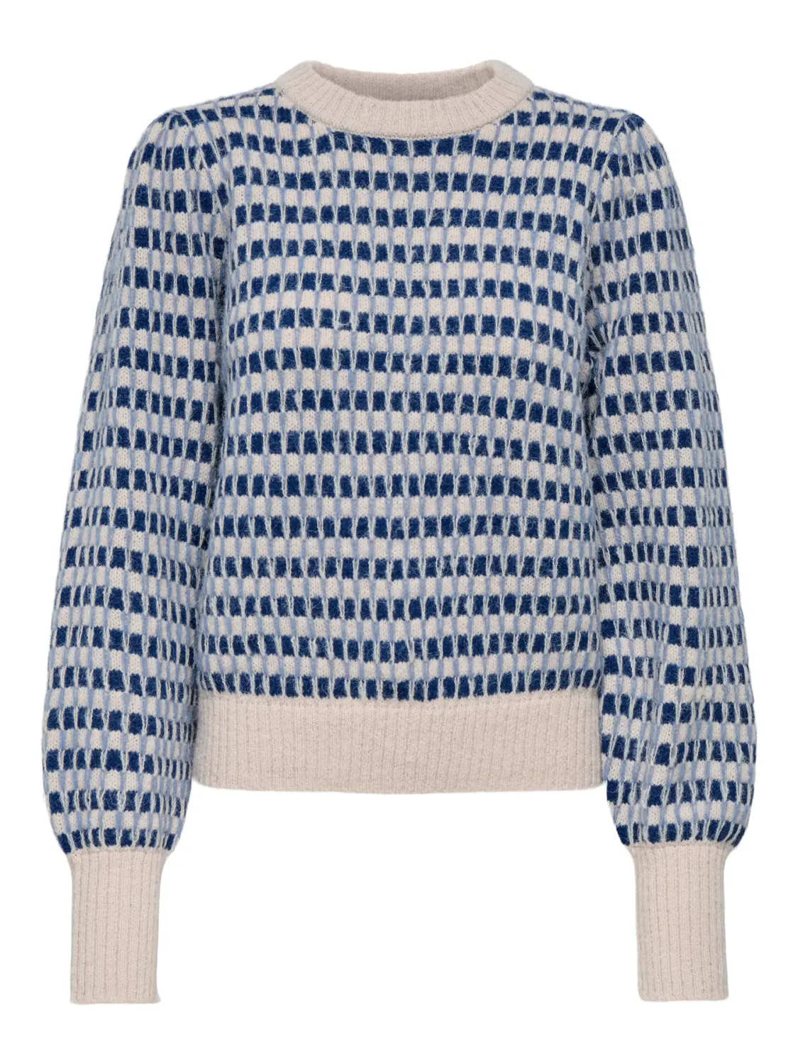 Trui - SIGRID - ecru/blauw Trui - SIGRID - ecru/blauw