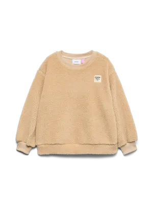 KIDS teddy sweater - HANNAH - beige KIDS teddy sweater - HANNAH - beige