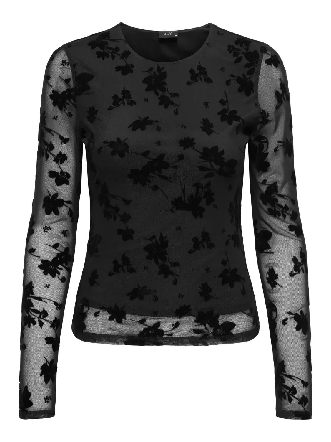 Mesh top - RUBY - zwart / bloemen Mesh top - RUBY - zwart / bloemen