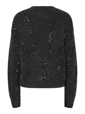 Trui met glitterdetail - RADA - donkergrijs Trui met glitterdetail - RADA - donkergrijs