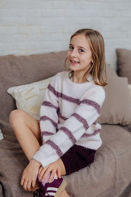 KIDS trui - ZADA - roos/bordeaux
