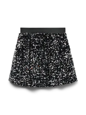 KIDS Rok glitters - BELLA - zwart/zilver