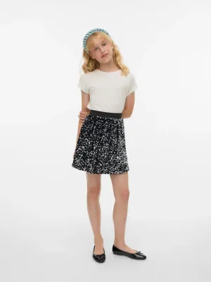 KIDS Rok glitters - BELLA - zwart/zilver