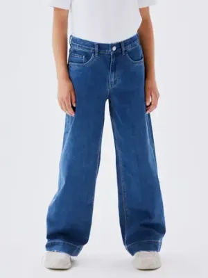 KIDS Wijde jeans - ROSE - medium blue denim