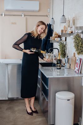 Mesh top - ELSA - zwart