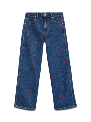 KIDS Wijde hartjes jeans - TESSA