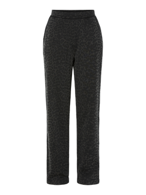 Lange sweat broek - JACKIE - zwart leopard
