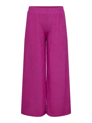 + Wijde plissé broek - REINA - fuchsia