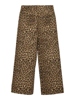 KIDS Wijde leopard jeans - DAISY - silver mink