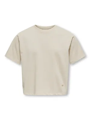 KIDS kort shirt - SILVINA - beige