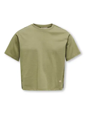 KIDS kort shirt - SILVINA - kaki