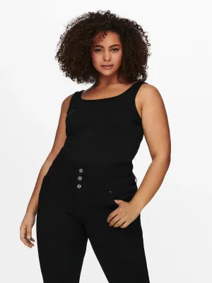 + Tanktop - TIME - zwart