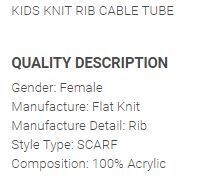 KIDS Tube sjaal - ISABELLA - zwart