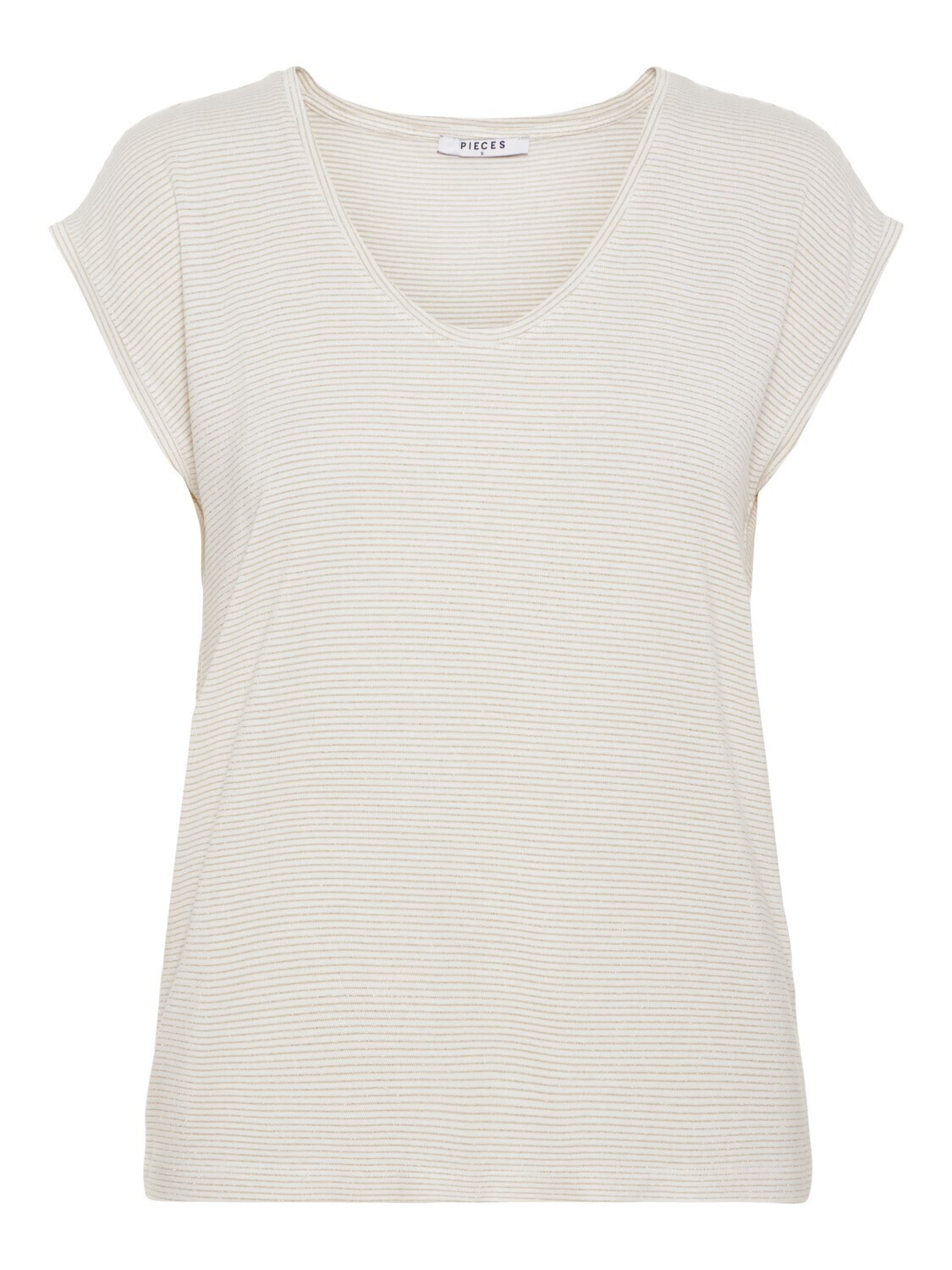T-shirt - BILLO - wit/lurex goud T-shirt - BILLO - wit/lurex goud