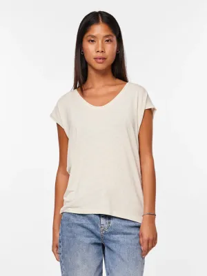 T-shirt - BILLO - wit/lurex goud