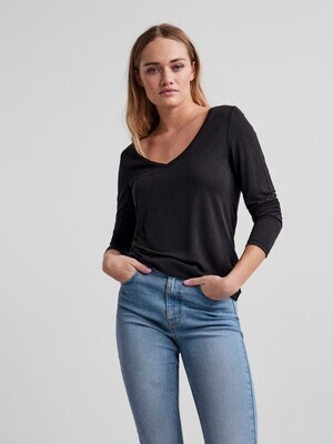 T-shirt met lange mouwen - KAMALA - zwart