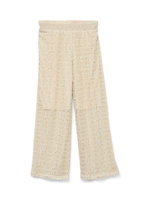 KIDS broek - MAYA - rond dessin beige