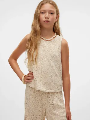 KIDS broek - MAYA - rond dessin beige