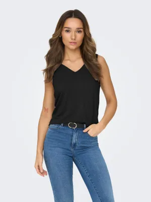 Losse tanktop - FAUSTINA - zwart