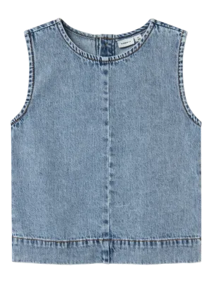 KIDS top - AMELIA - medium blue denim