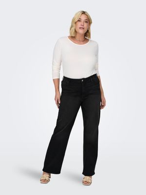 + Wijde jeans - WILLY - black