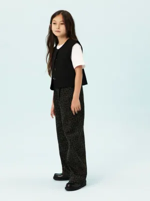 KIDS Wijde leopard jeans - BELLA - leopard