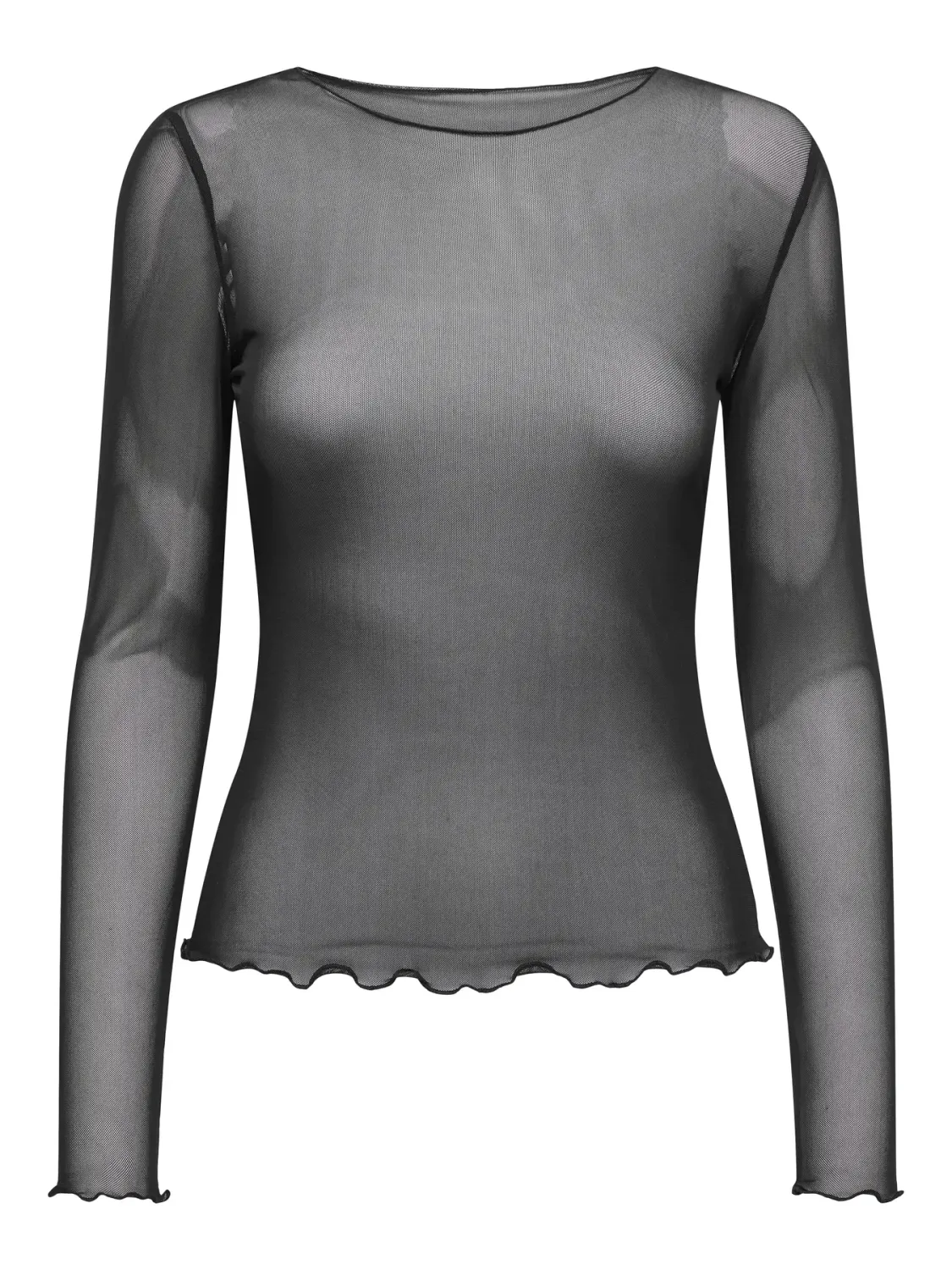 Mesh top - ELSA - zwart