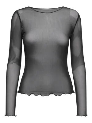 Mesh top - ELSA - zwart Mesh top - ELSA - zwart