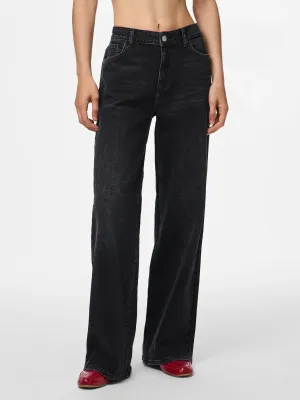 Wijde jeans - SILKE - black denim