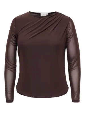 + Mesh top - SARA - bruin