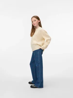 KIDS Wijde hartjes jeans - TESSA