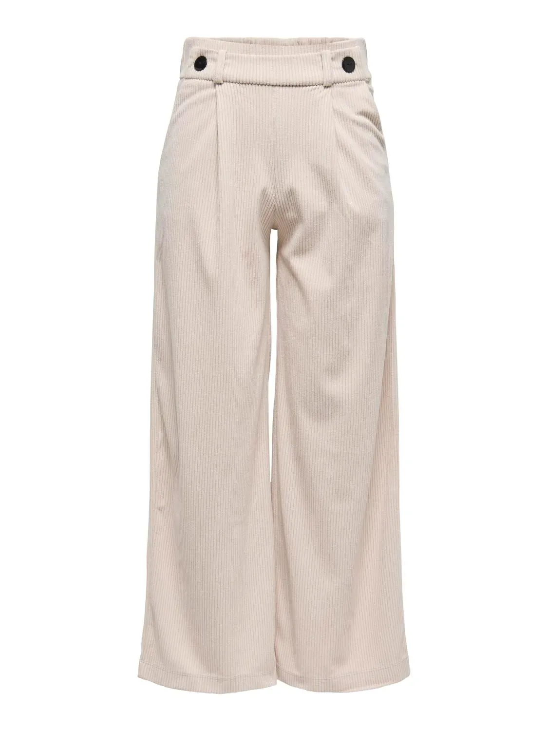 Wijde lange broek corduroy - GEGGO - ecru