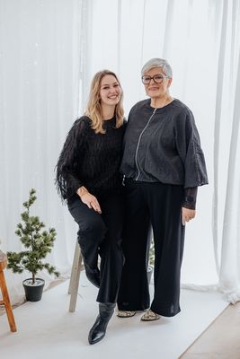 Top - FLEUR - zwart