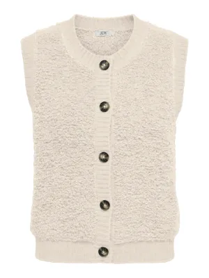 Cardigan / vest mouwloos - EIRA - ecru
