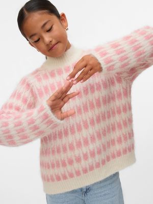 KIDS trui - LISA - ecru/roze