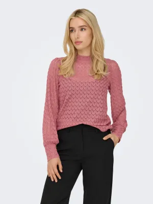 Lace kanten top - AVERY - withered rose