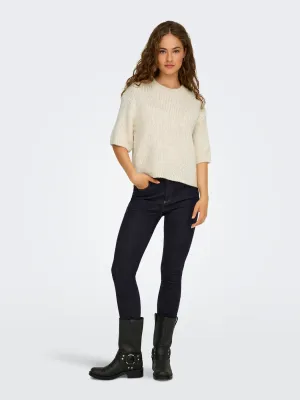 Pullover met korte mouw - LINEA - ecru