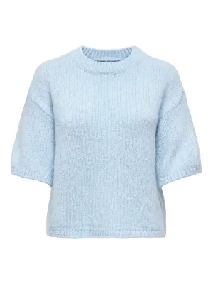 Pullover met korte mouw - LINEA - lichtblauw