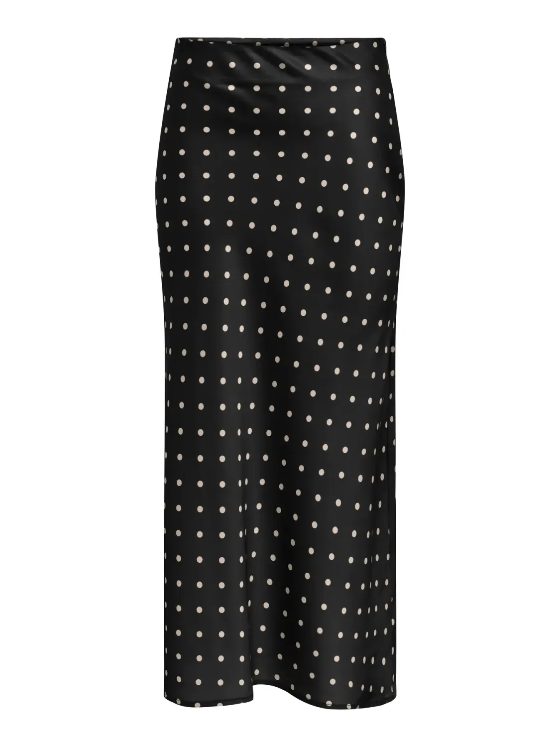 Rok satijn - HAILEY - polka dots zwart